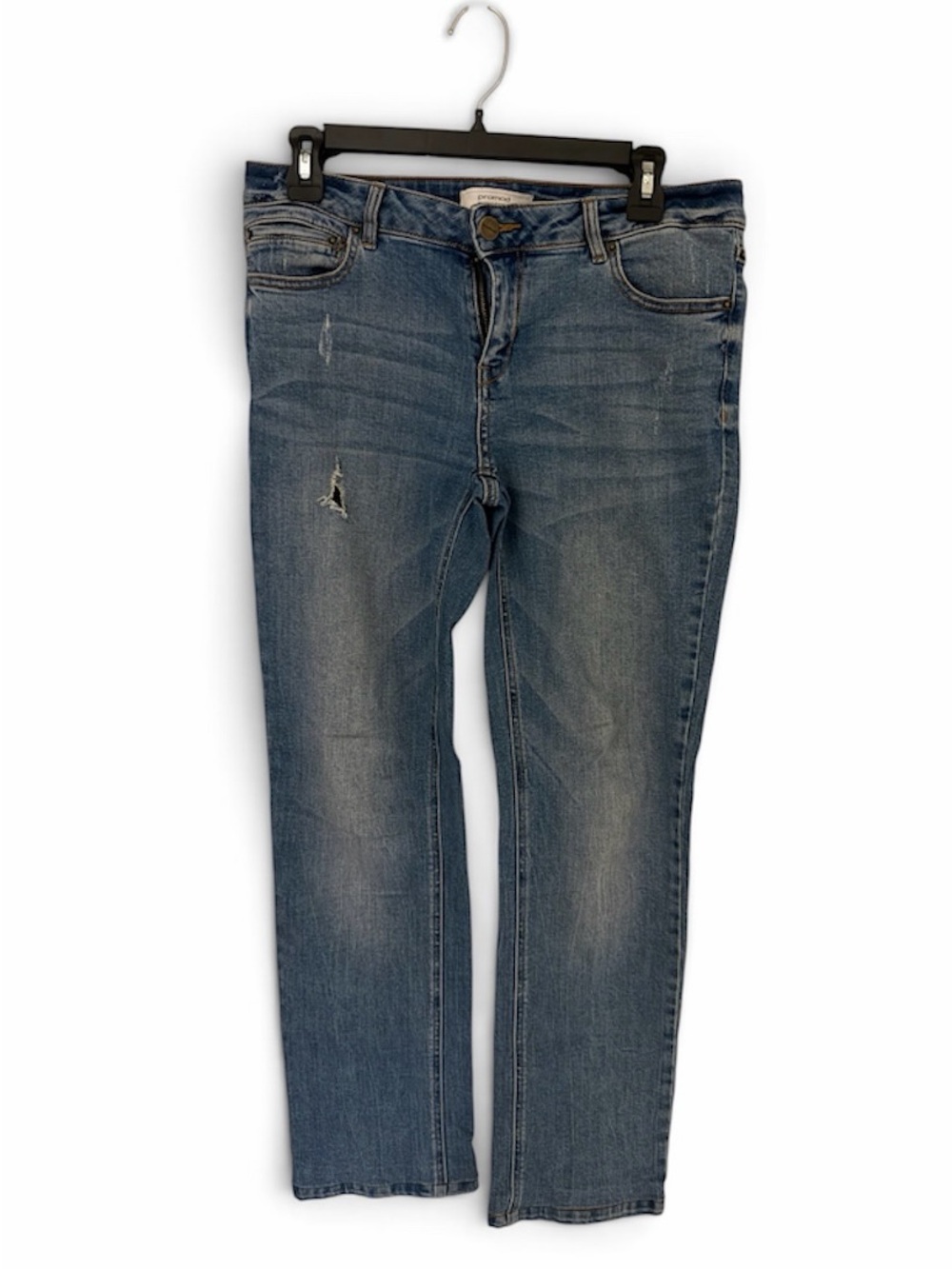 Classic Women's Blue Distressed Jeans